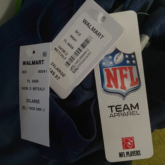 NFL Team Apparel, NFL Players Seattle Seahawks Jersey “METCALF 14” Size 2XL NWT - Picture 7 of 7